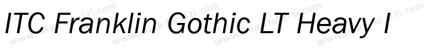 ITC Franklin Gothic LT Heavy Italic字体转换